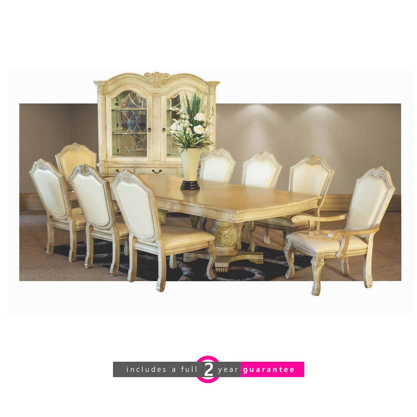 Villa Antique Ivory dining room suite  Furniture Vibe