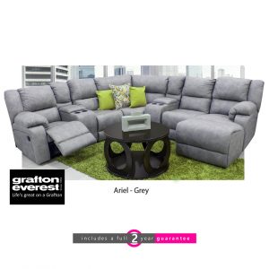 Grafton Everest Ariel corner lounge suite grey furniturevibe