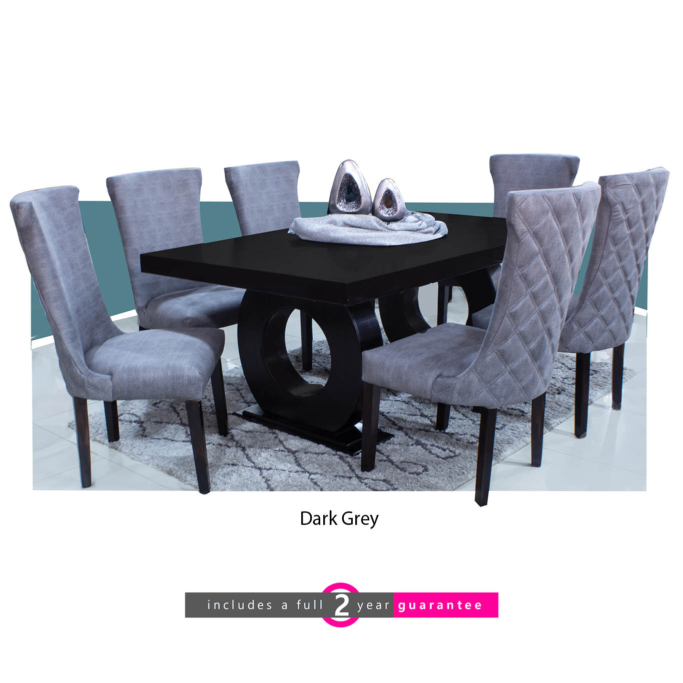 dark grey dining chairs set of 6