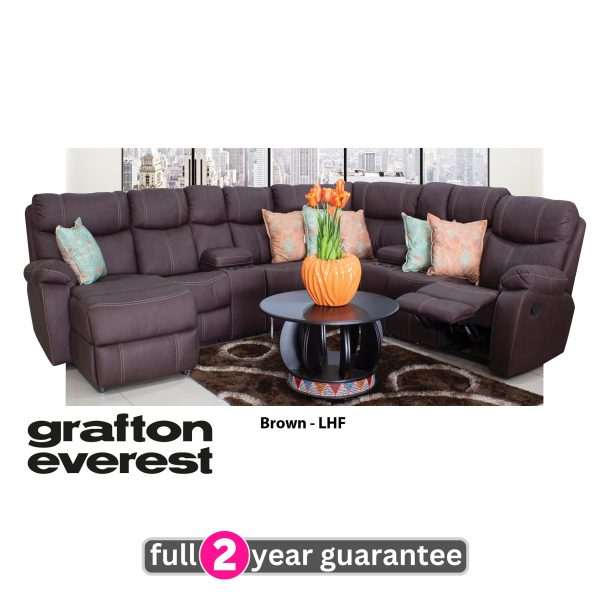 Grafton Everest Nevada 7 pce corner -  LHF - brown