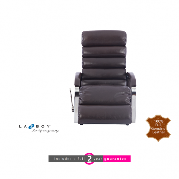 La-Z-Boy Norman Rocker Recliner - Black Leather - Image 2