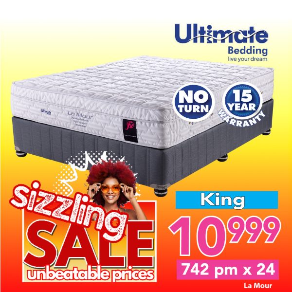 Ultimate La Mour - no turn - Base & Mattress - King