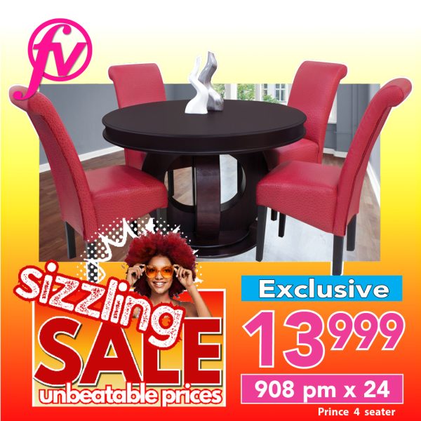 Prince round table & 4 Ryan Chairs