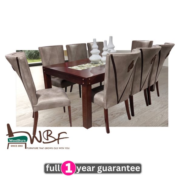 Viking 2.1m table & 8 Viking chairs