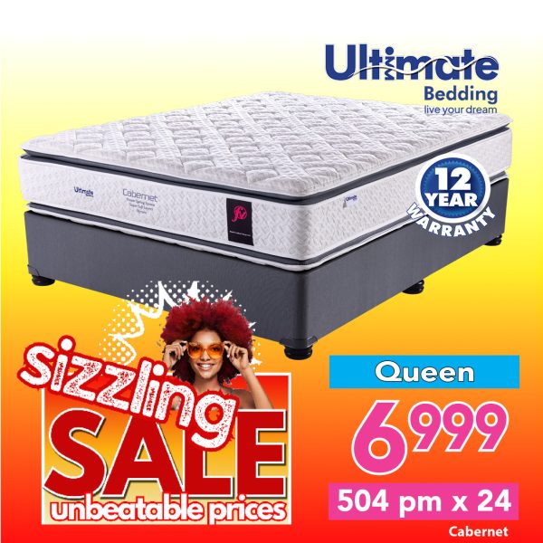 Ultimate Cabernet - double sided pillow top - Queen - Base & Mattress