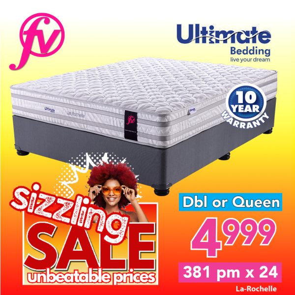 Ultimate La-Rouchelle - Base & Mattress - Double or Queen