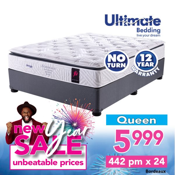 Ultimate Bordeaux - No Turn - Queen Base & Mattress