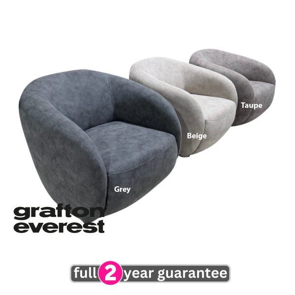 Anesi Tub Chair - Grey, Beige and Taupe